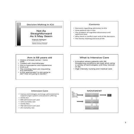 'Decision making in the ICU (intensive care unit)' by Dr. Patrick Neligan (Pr...