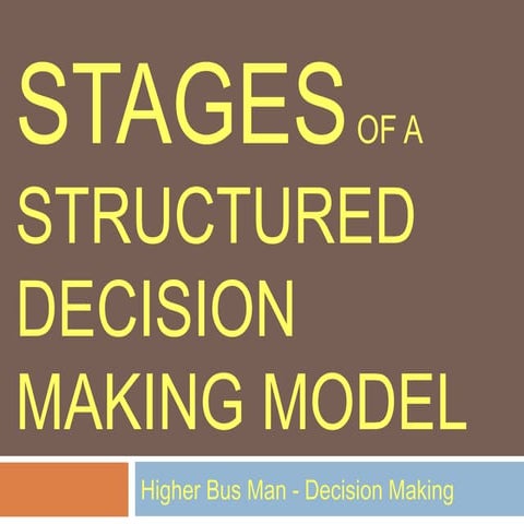 21. Decision making model