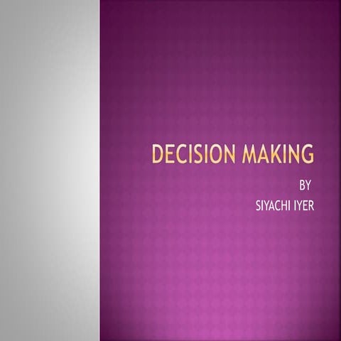 Decision making of mca2