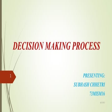 The Art of Decision-Making: Navigating Complexity and Uncertainty | PPTX