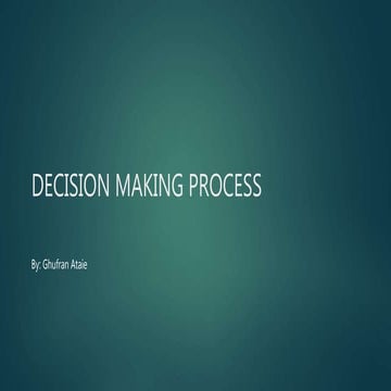 Decision Making Process