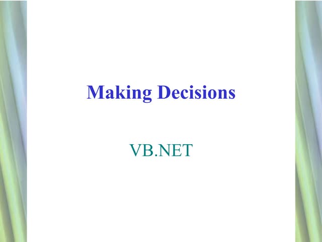 Decisions