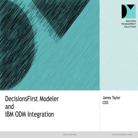 DecisionsFirst Modeler and IBM ODM Demonstration 