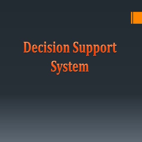 Decision support system