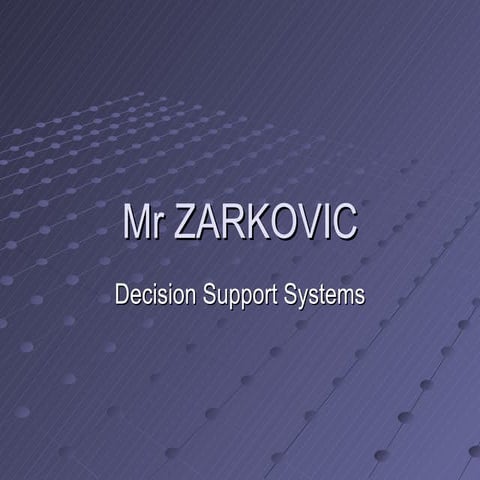 Decision support systems
