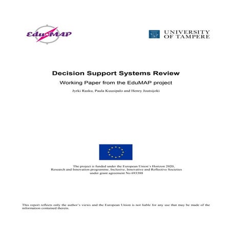 EduMAP: Decision Support Systems Review