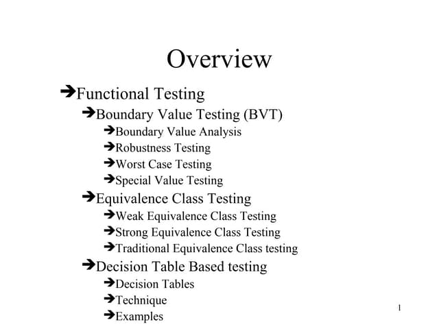 Decision table