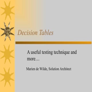 Decision table training session