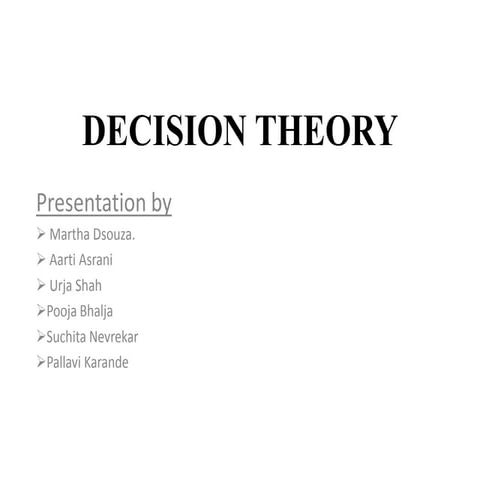 Decision theory