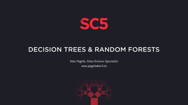 Decision trees & random forests