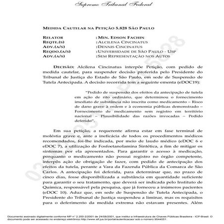 URGENTE - STF derruba decisão do Presidente do TJSP que havia suspendido o fo...