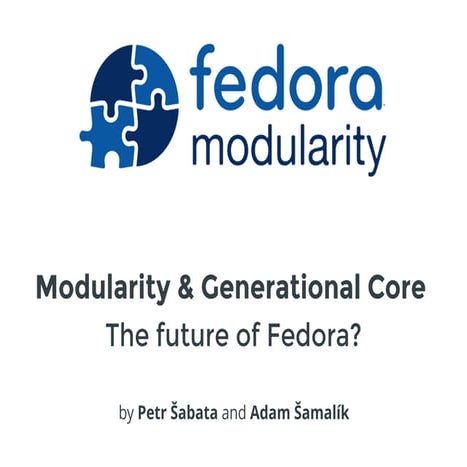 Fedora Modularity