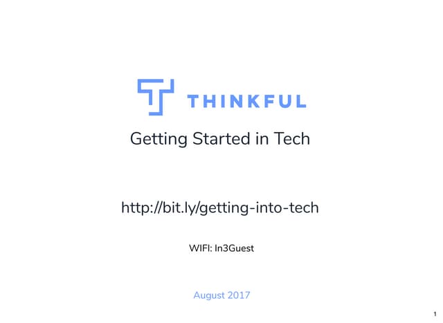 Getting Started in Tech