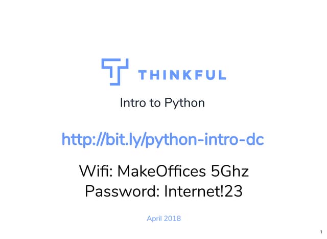 Intro to Python