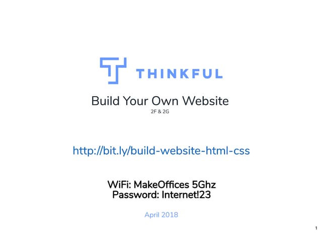 Build Your Own Website - Intro to HTML & CSS