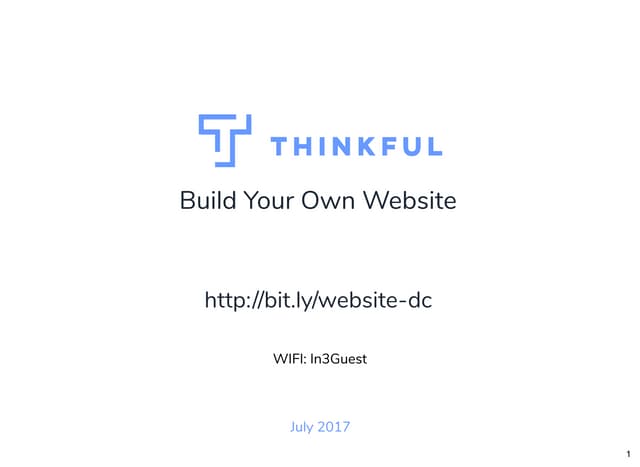 Build Your Own Website - Thinkful DC