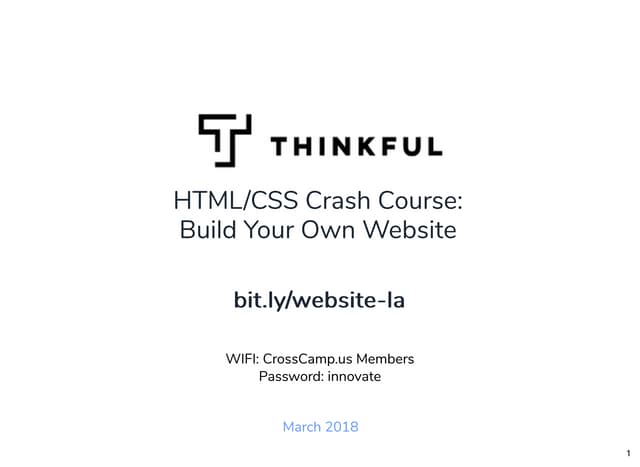 html/CSS Crash course