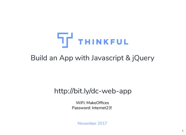 Build an App with JavaScript & jQuery 