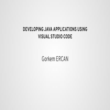 Java Applications with Visual Studio