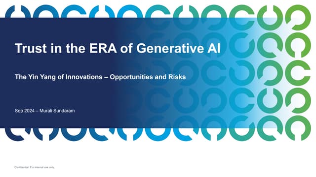 Trust in the ERA of Generative AI - ISACA
