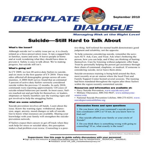 Safety Planning for Suicide Risk | PDF