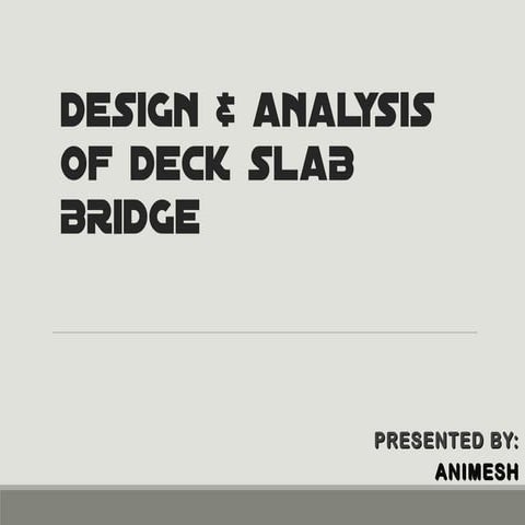 Deck slab bridge