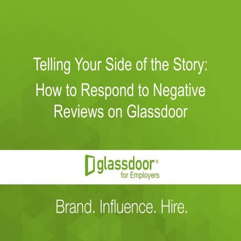How to Respond to Negative Glassdoor Reviews