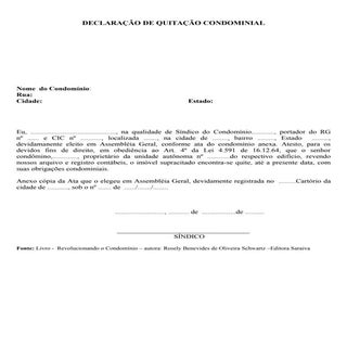 Declaracao quitação