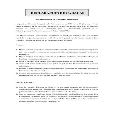 Declaracion de caracas