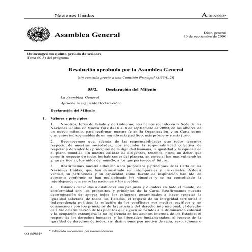 Declaracion del milenio