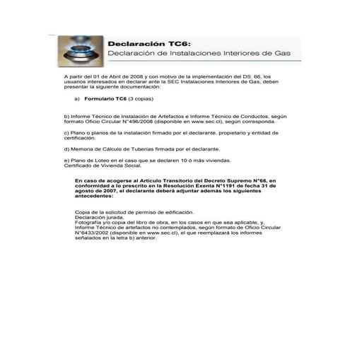 Formulario tc6 | DOC