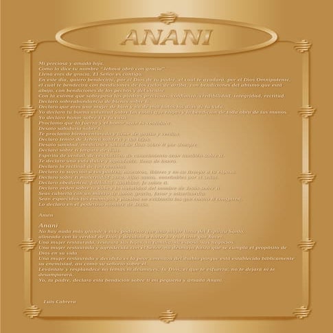 Declaracion profetica anani
