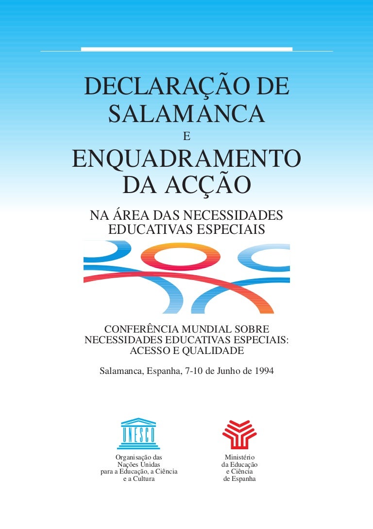 Declaração Salamanca 1994 Declaração Salamanca 1994