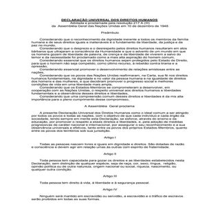 Declaração universal dos direitos h...