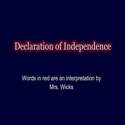 Declaration of Independence