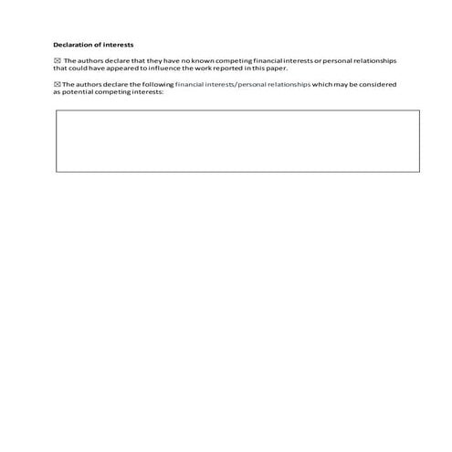 Declaration of interest statement | PDF