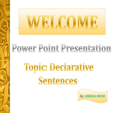 Declarative sentences