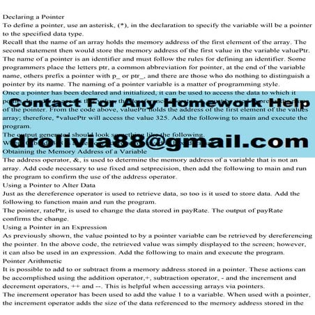 Declaring a PointerTo define a pointer, use an asterisk, (), in t.pdf