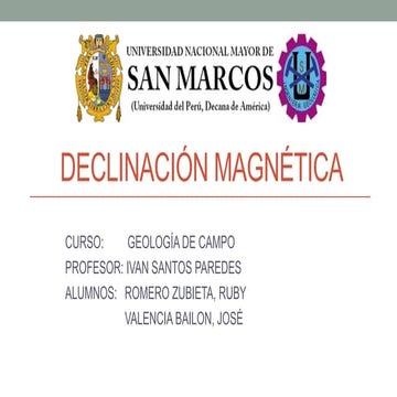 Declinación magnética ...