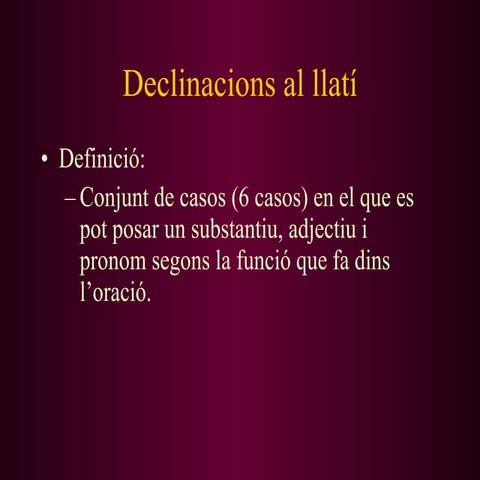 2a declinació | PPT