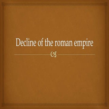 Decline of roman empire