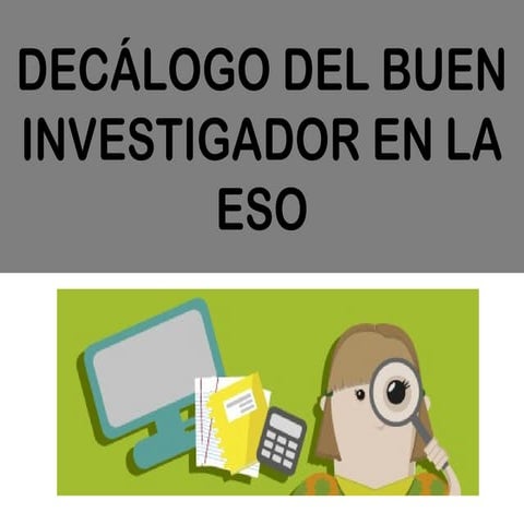 Decálogo del buen investigador