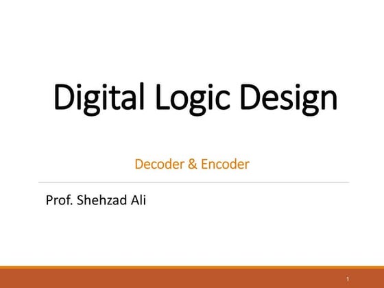 Encoder, decoder, multiplexers and demultiplexers | PPT | Operating ...