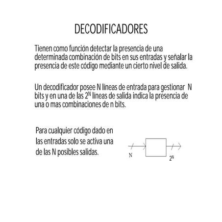 DECODIFICADOR de circuitos electrónicos informática