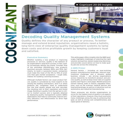 Decoding Quality Management Systems