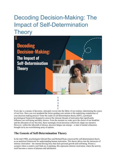 Self determination theory | PPT