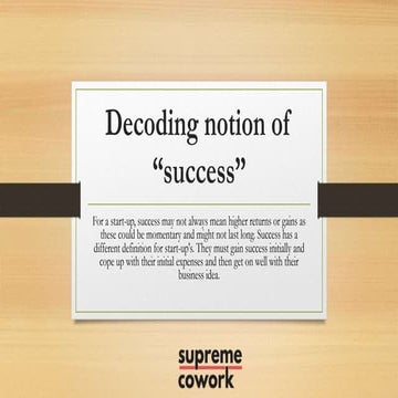 Decoding notion of success