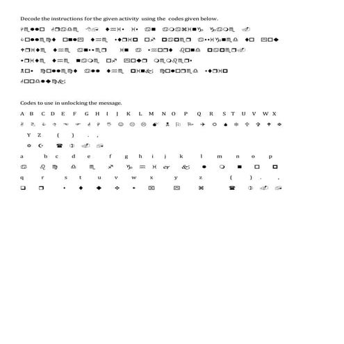 Decoding sheet | PDF