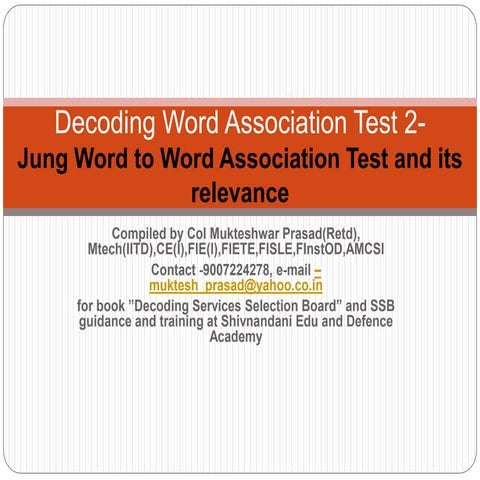 Decoding word association 2  jung wat and its relevance