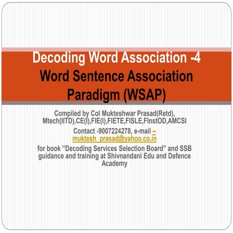 Decoding word association 4 word sentence association paradigm (wsap)